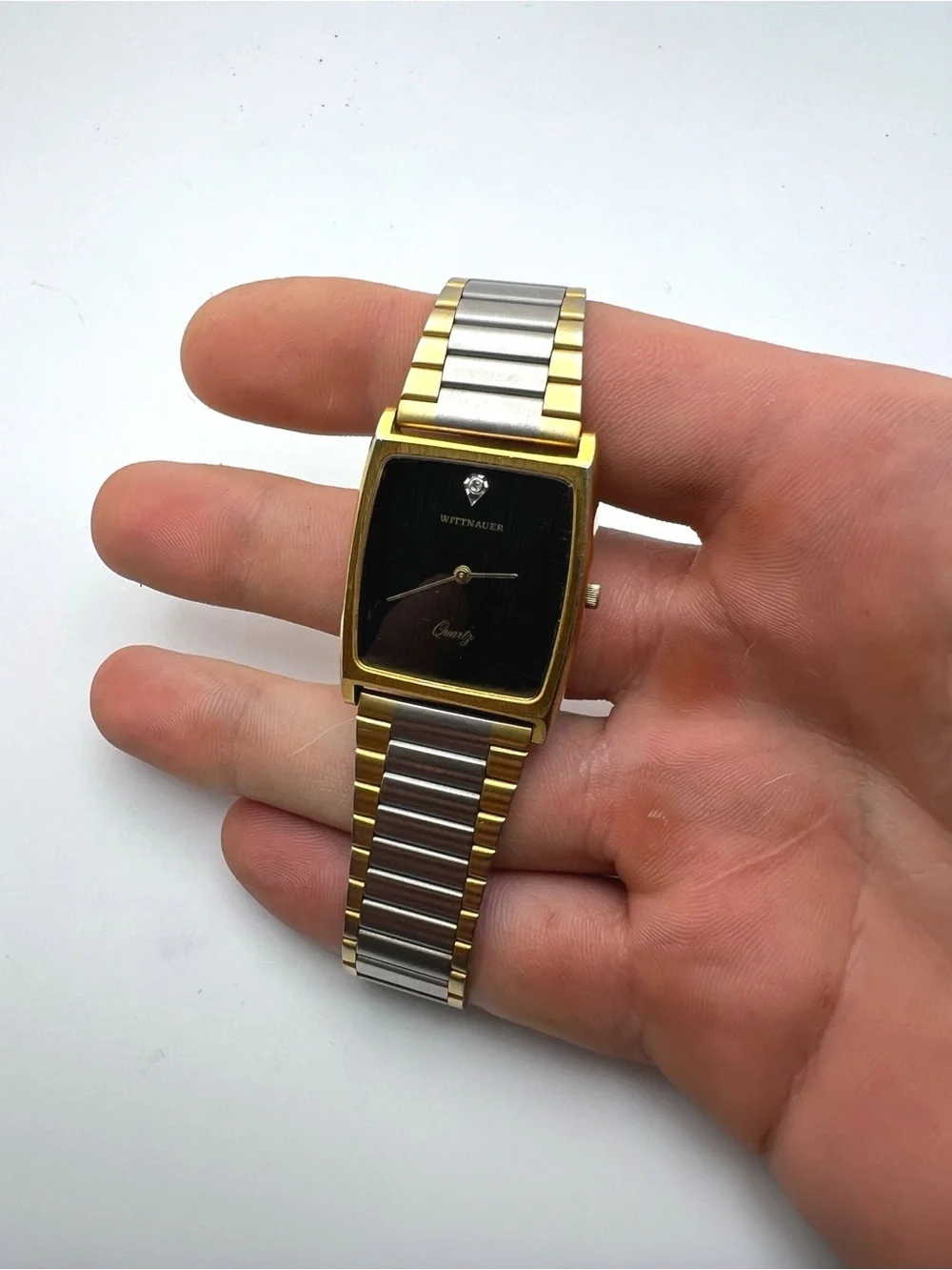 Wittnauer Two-Tone Black Dial Dress Watch